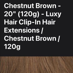 Luxy hair halo extensions in chestnut brown